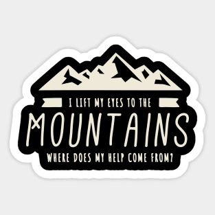 Psalm 121 Mountain Christian Bible Verse Sticker